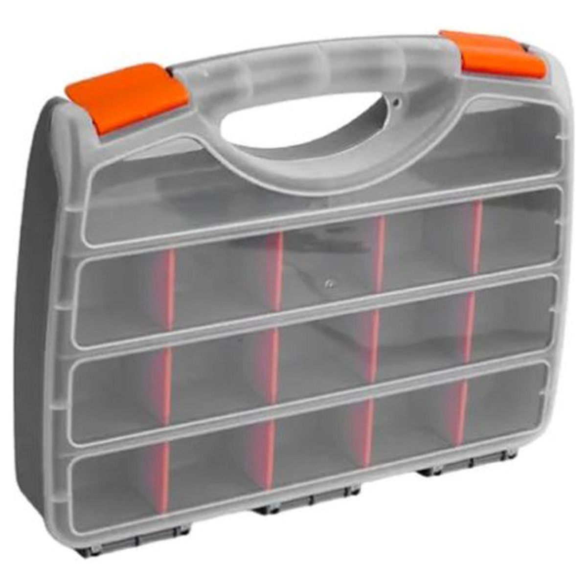 IMPORTCLICK - Caja Organizadora Ferretería Herramientas 15 Compartimientos Negra