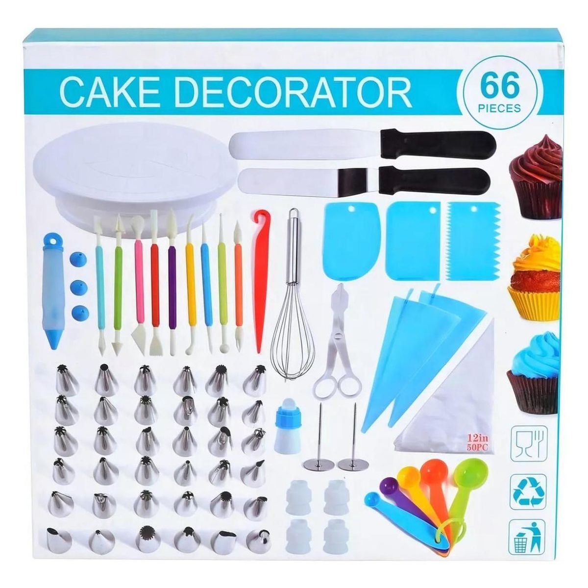 IMPORTCLICK - Kit 66 Piezas Respotería Cocina Plato Giratorio