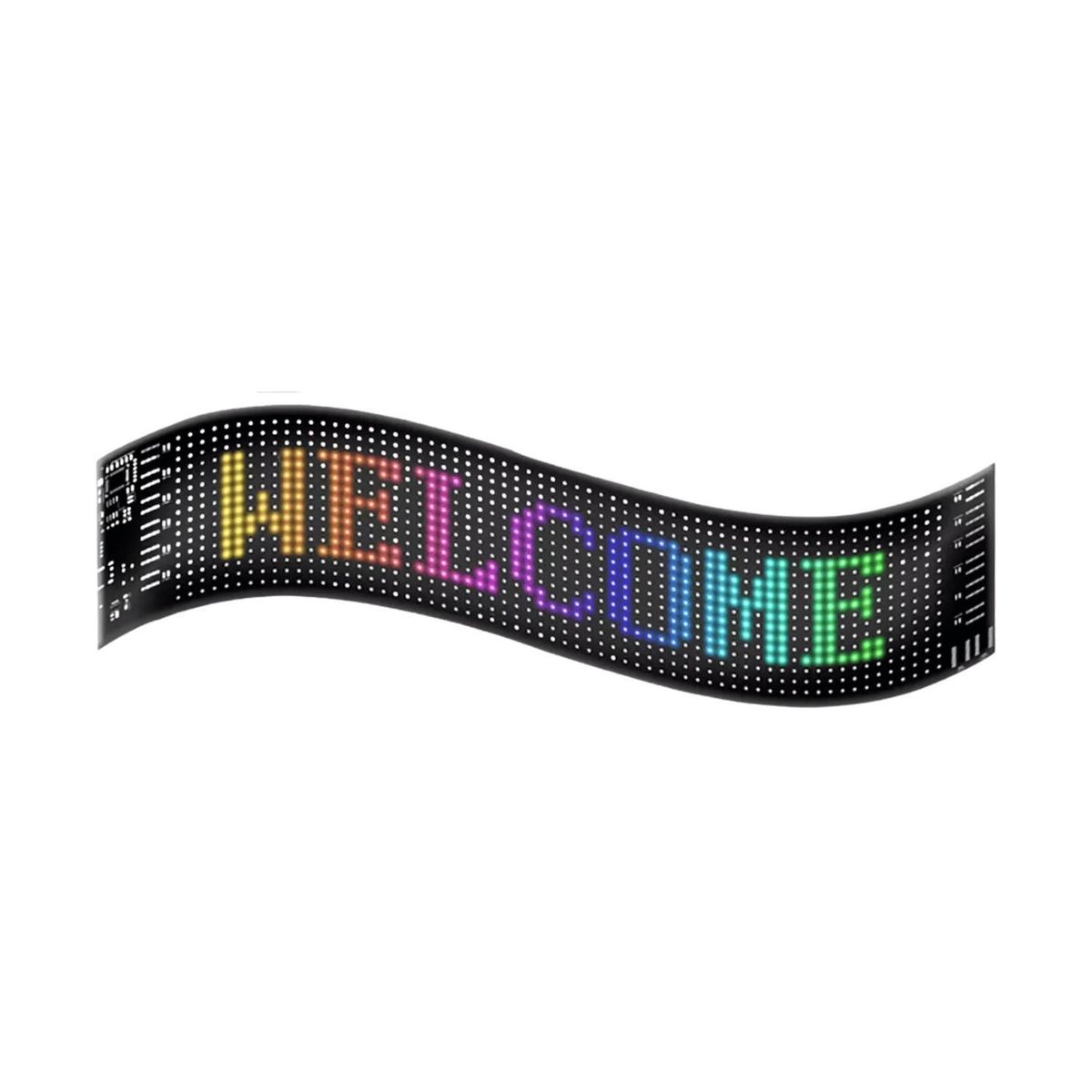 IMPORTCLICK - Letrero Luz LED Matrix Flexible 59,5x12 CM 10 Watt Negro