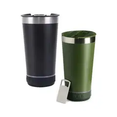 IMPORTCLICK - Pack 2 Vasos Termicos Bluetooth abre botellas 473 ML