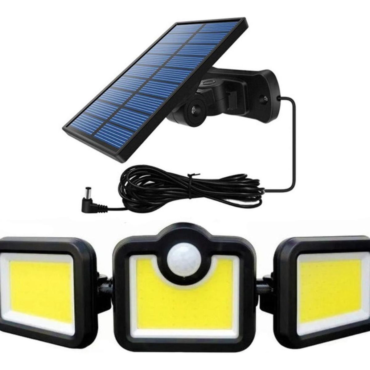 IMPORTCLICK - Foco Solar Triple Sensor Movimiento Control Remoto 171 COB LED
