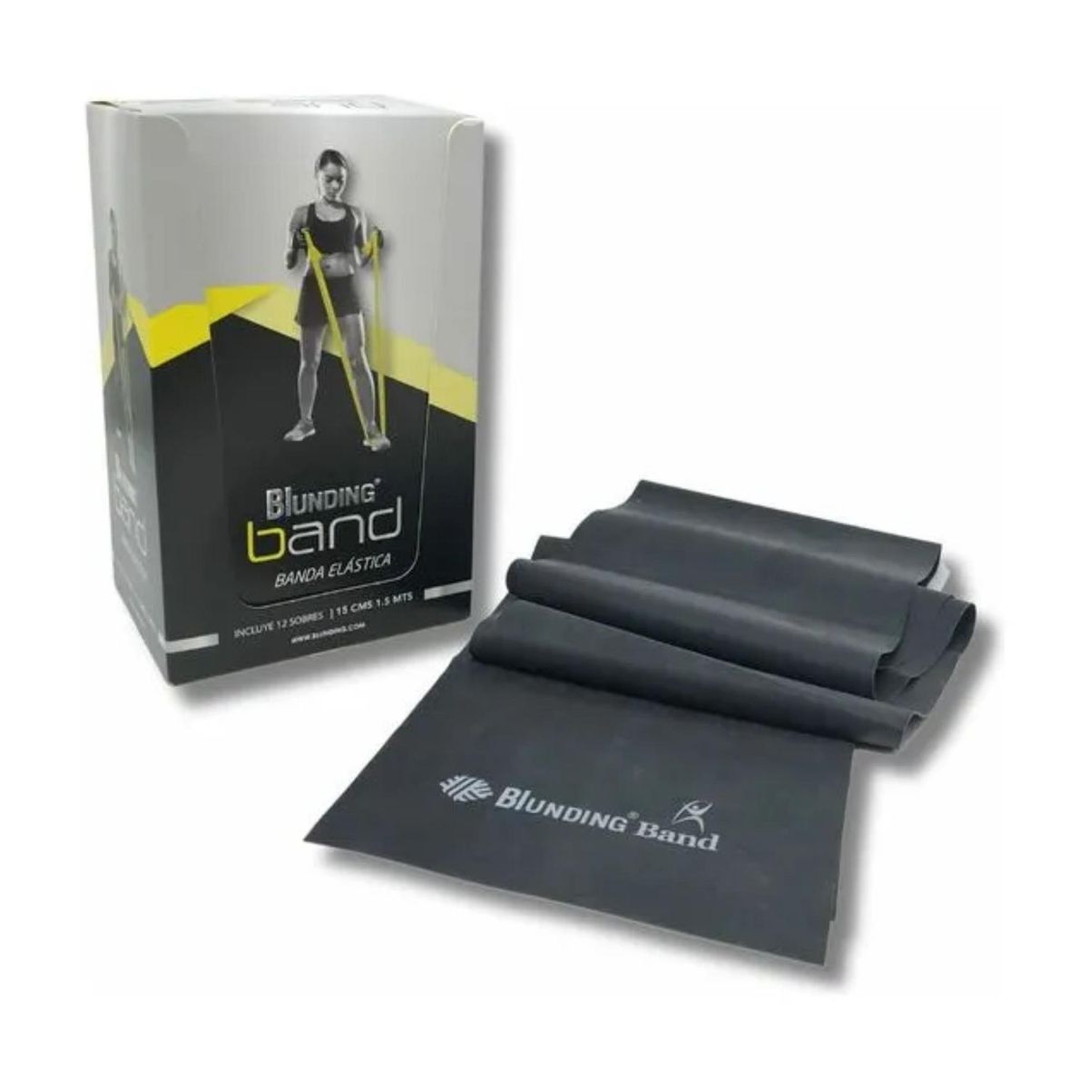 IMPORTCLICK - Banda Elástica Yoga Pilates Ejercicio 1,5 MTS Negro
