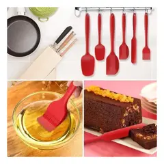 IMPORTCLICK - Set 6 Espátula Silicona Antiadherente Rojo