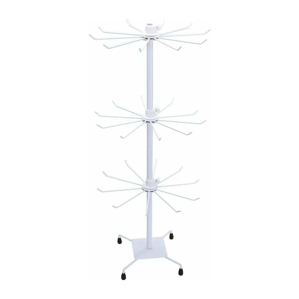 IMPORTCLICK - Exhibidor Porta Llavero Tipo Araña 3 Niveles 68x20 CM Blanco