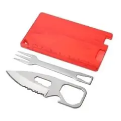 IMPORTCLICK - Kit Cuchillo Tenedor Portátil Camping Primeros Auxilios