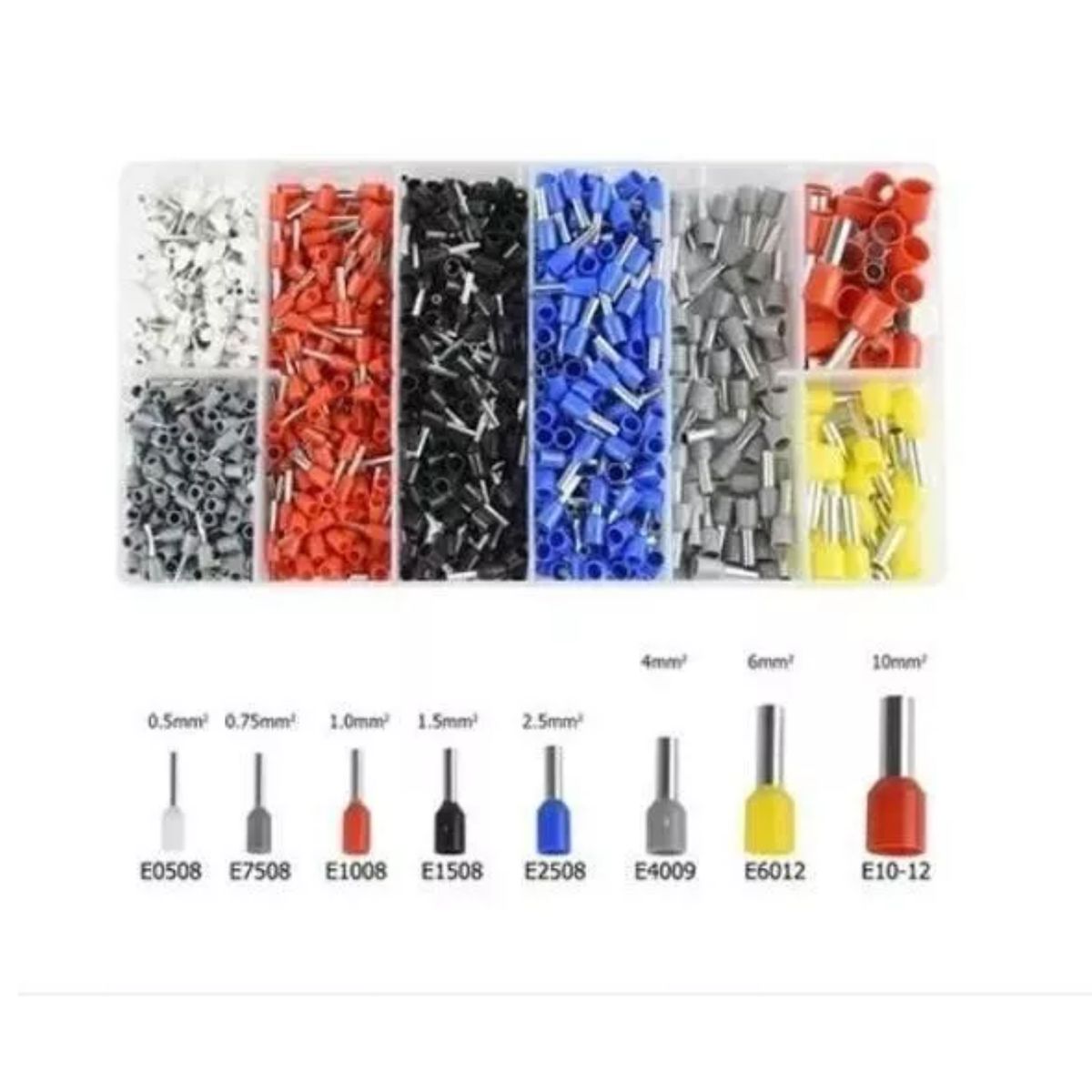 IMPORTCLICK - Kit 1200 Unidades Terminales Eléctricos Tubulares