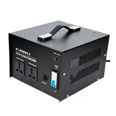 IMPORTCLICK - Transformador Voltaje Alta Eficiencia 110v-220v 2000 Watt Negro