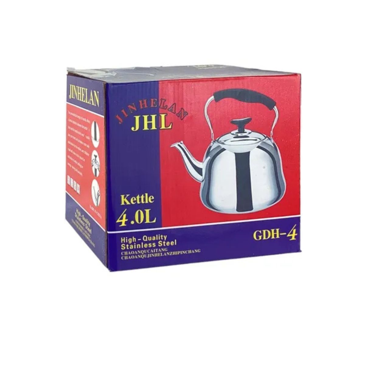 GENERICO - Tetera acero inoxidable 4 litros JHL