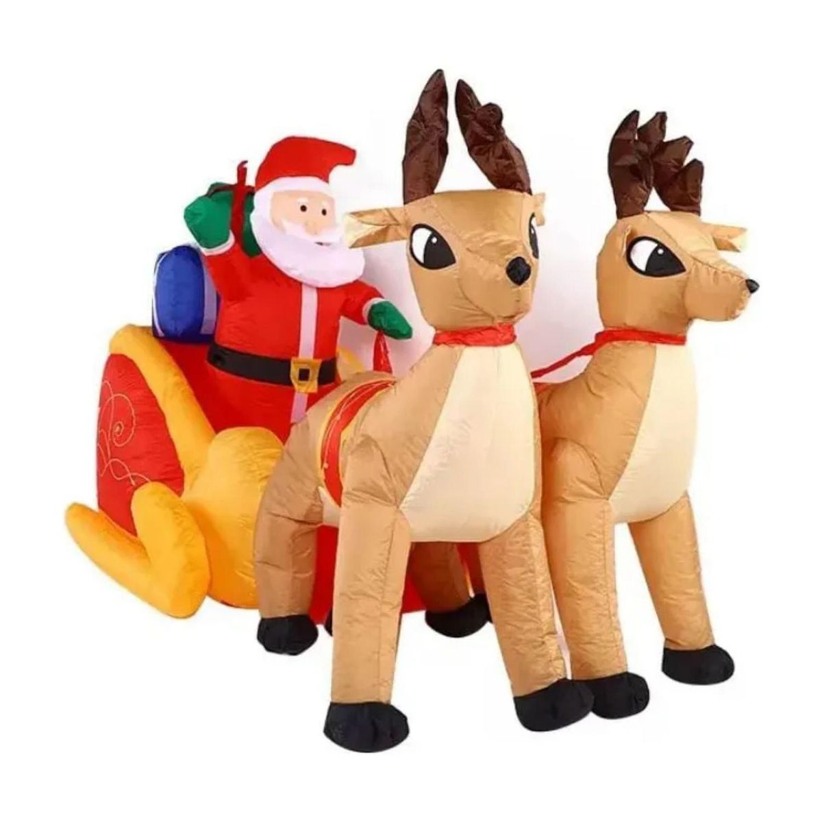 IMPORTCLICK - Inflable Navideño Viejo Pascuero Con Reno Rojodorado