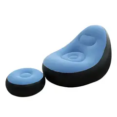 IMPORTCLICK - Sofá Tumbona Silla Inflable Reposa Pies Puff XL Más Inflador Azul