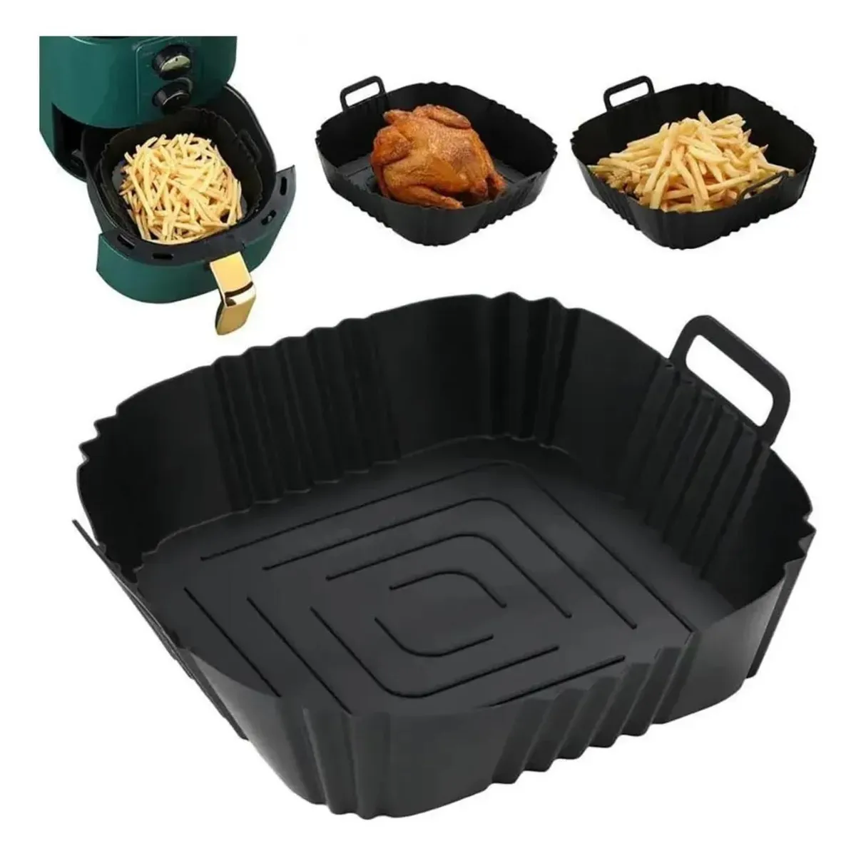 IMPORTCLICK - Cesto Bandeja Silicona Cocina Freidora Aire 3,6 LT