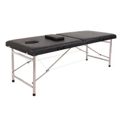 IMPORTCLICK - Camilla Plegable Portatil Masajes 2 Cuerpos 180x60x65 CM Negro