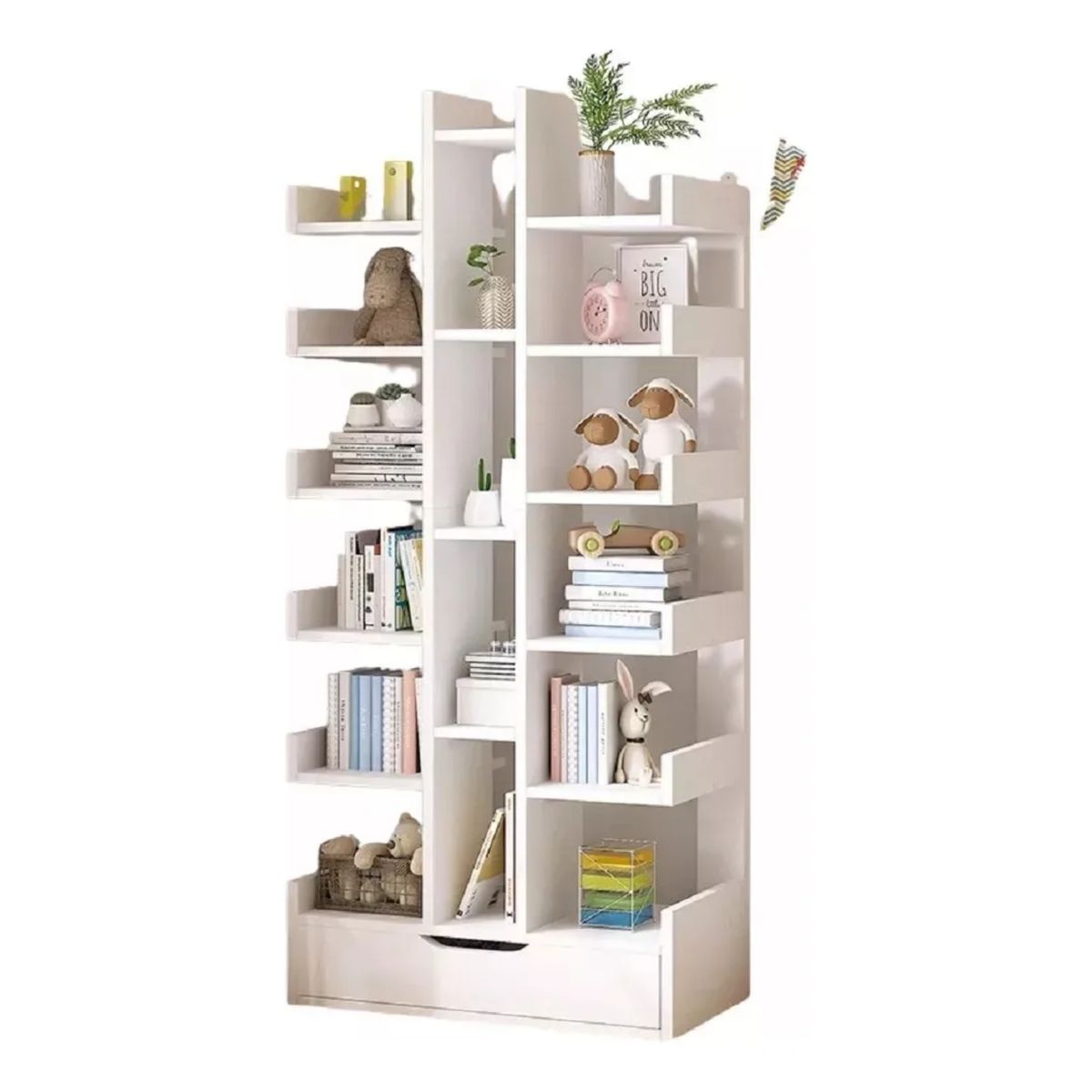 IMPORTCLICK - Organizador Escritorio Libros Living Multiuso 51x16x1,69 MTS Blanco