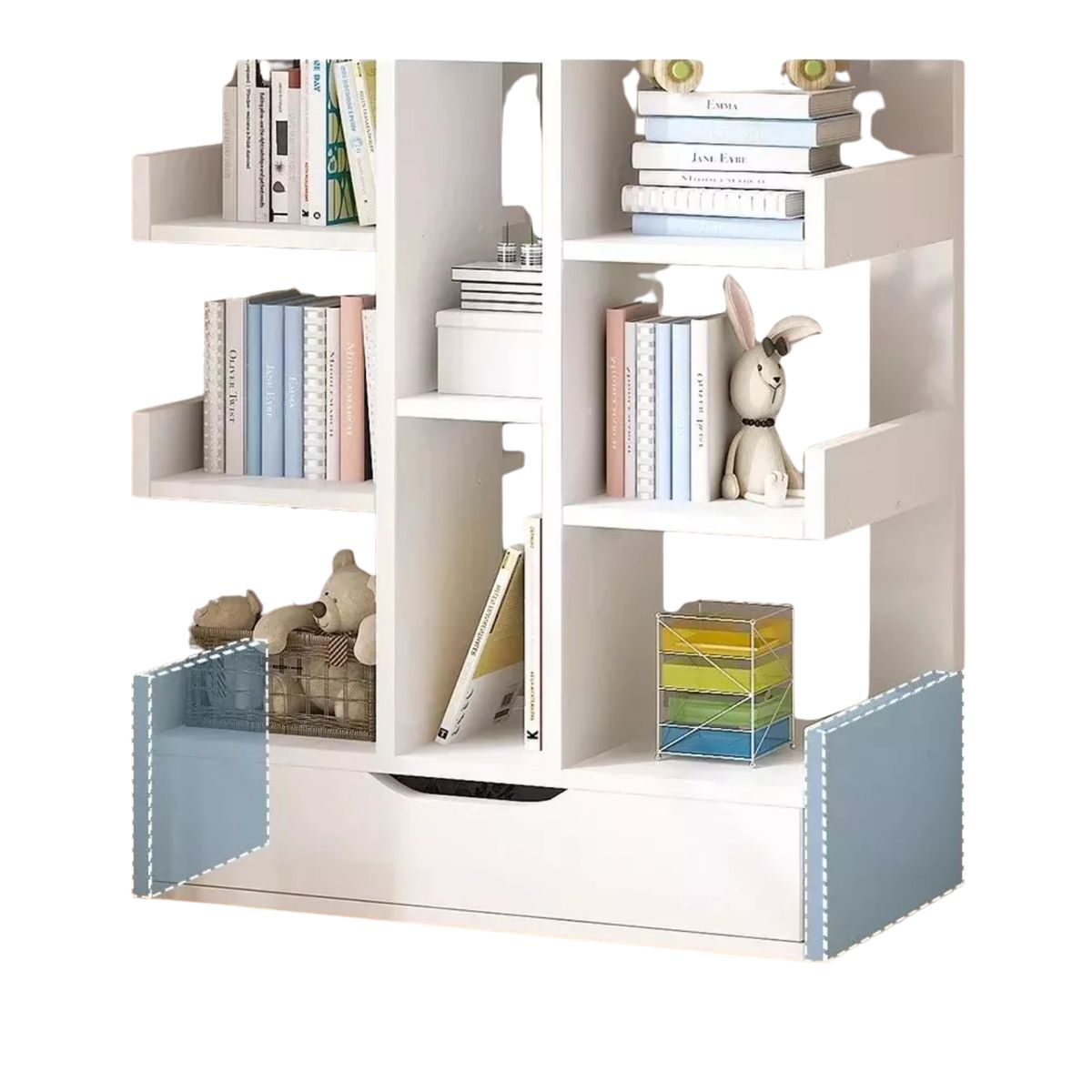 IMPORTCLICK - Organizador Escritorio Libros Living Multiuso 51x16x1,69 MTS Blanco