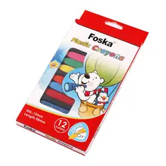 FOSKA - Crayón de plástico 12 colores SF2038