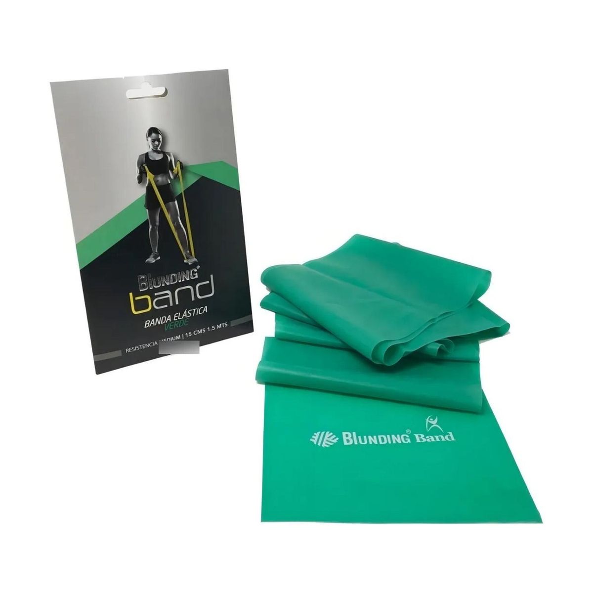 IMPORTCLICK - Banda Elástica Yoga Pilates Ejercicio 1,5 MTS Verde
