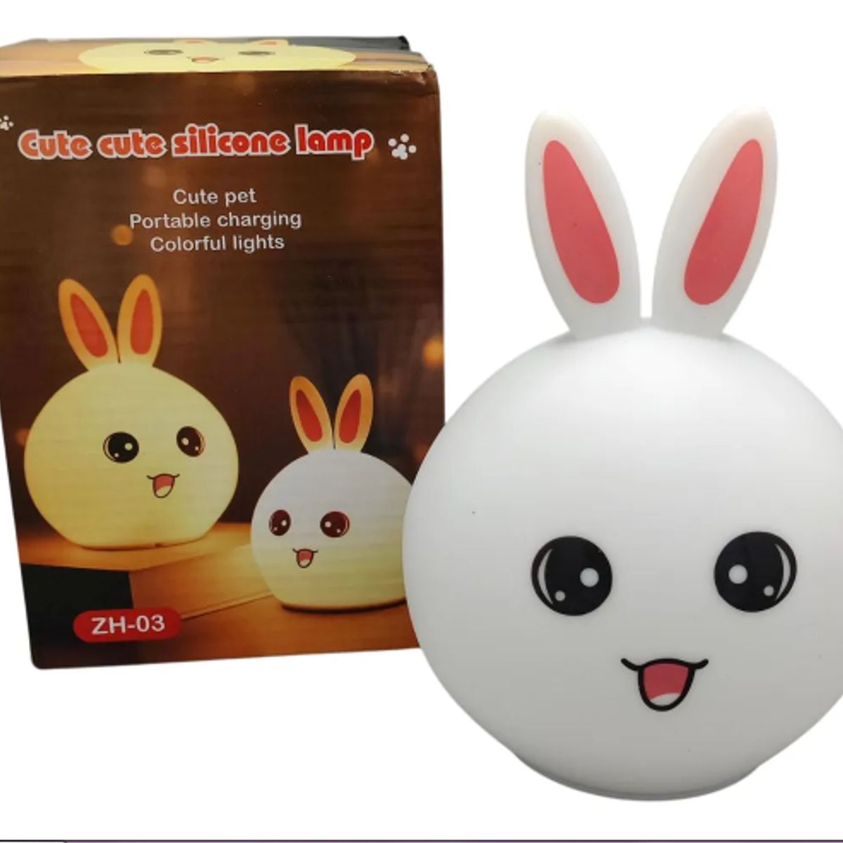 GENERICO - Lámpara Multicolor Sensor Touch Conejo Encantador Silicona