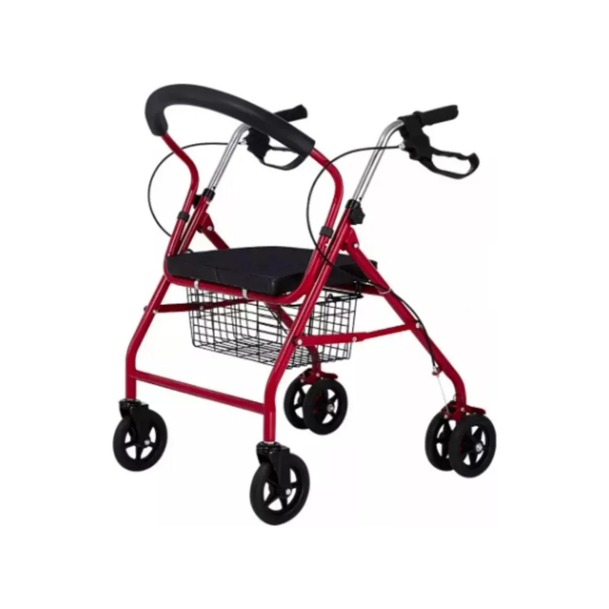 IMPORTCLICK - Burrito Andador Ortopedico Plegable 4 Ruedas Frenos Asiento