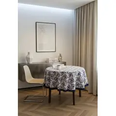 DEKOHOME - Mantel Redondo 140 cm Azul