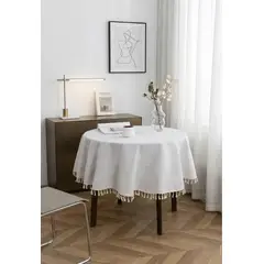 DEKOHOME - Mantel Redondo 140 cm Beige