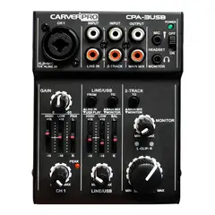 CARVERPRO - MINI MIXER USB 5 VOLTS 3 CANALES CPA-3USB