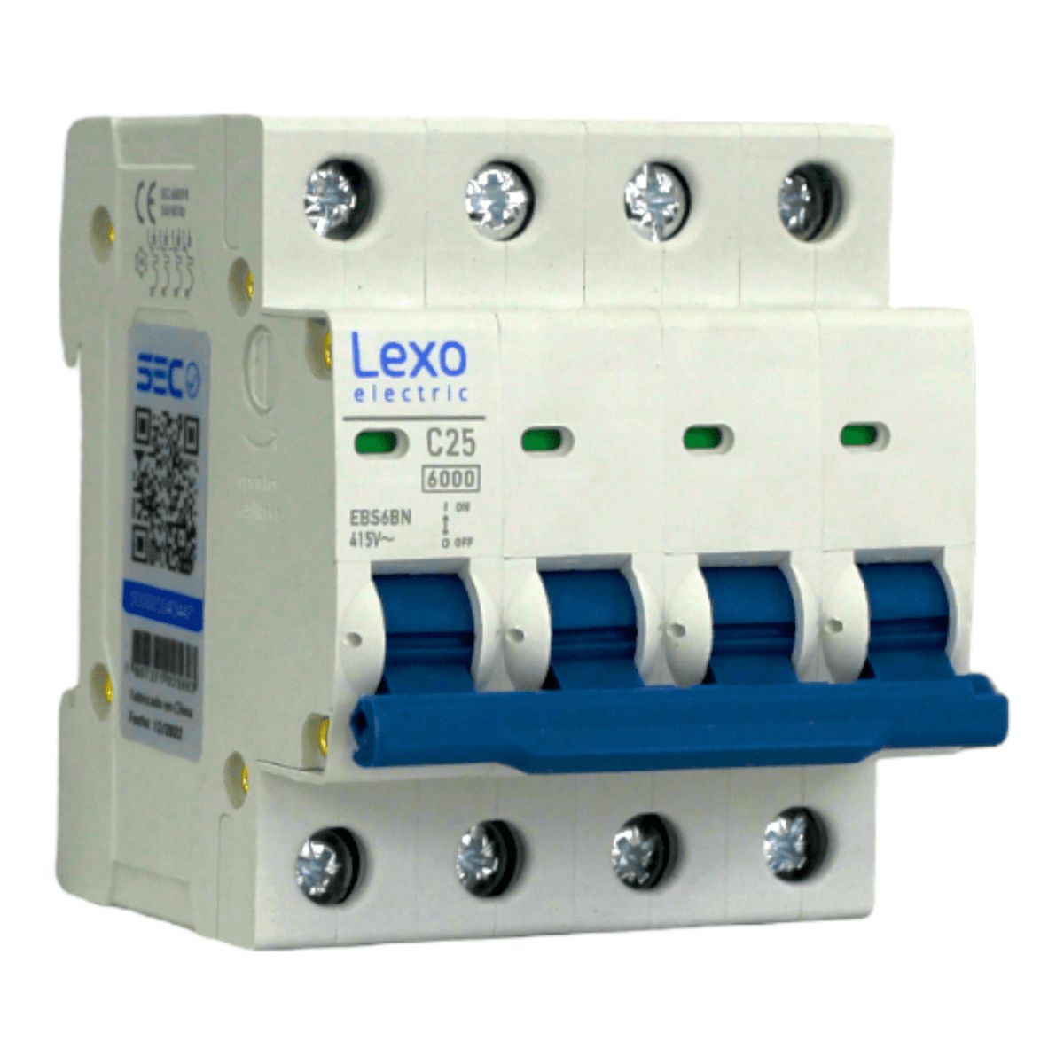 LEXO - Automático 4x25A 6kA Curva C 240V415V EBS6BN Lexo