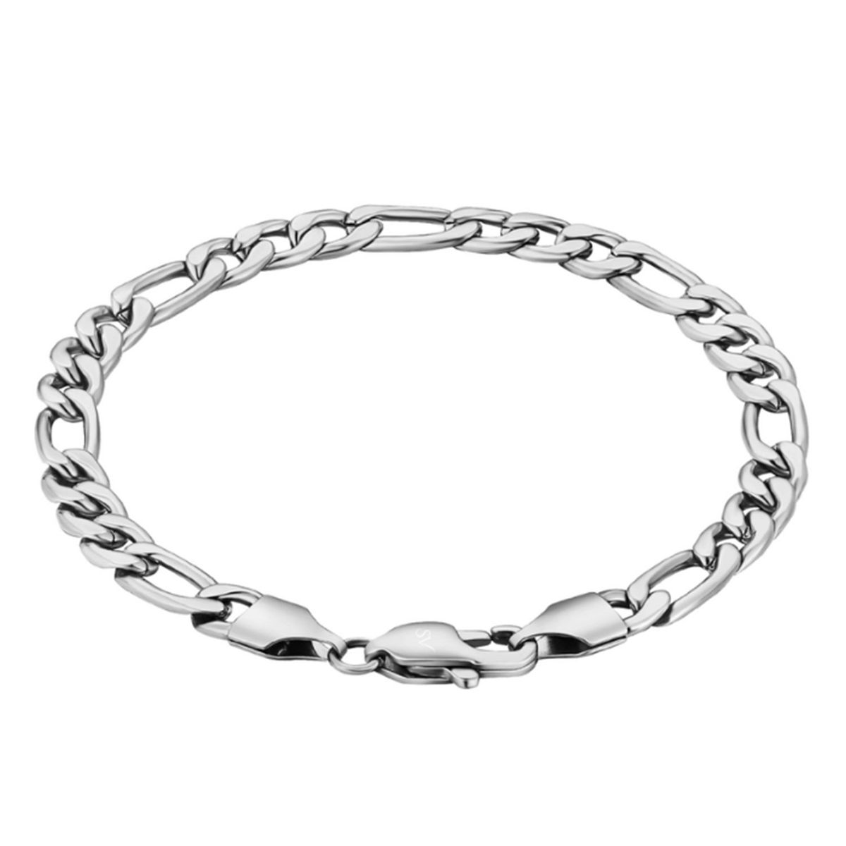 SAINT VENIK - Pulsera Figaro 5mm 20cm Unisex Personalidad Saint Venik