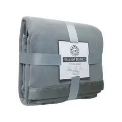 PALERMO - Frazada térmica 200x210 cm gris borde raso