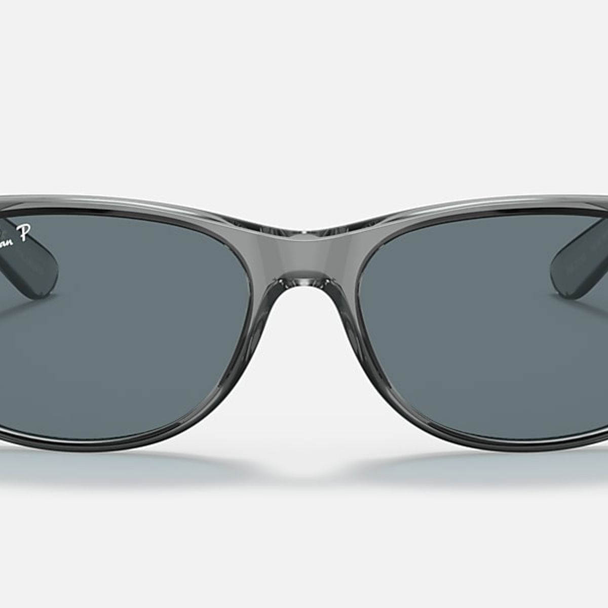 RAY BAN - Anteojos de Sol Nuevo Wayfarer Classic Polarizado Azul Oscuro - RayBan RB2132 64503R 55-18