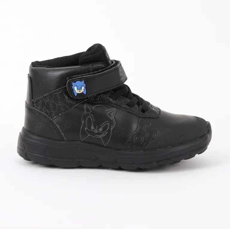 Zapatilla Escolar Niño Caña Alta Negro