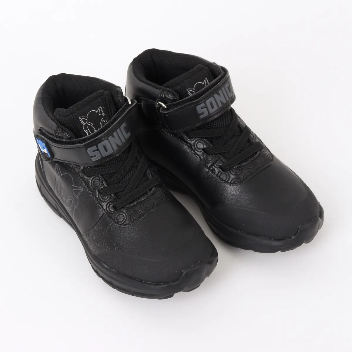 SONIC - Zapatilla Escolar Niño Caña Alta Negro Sonic
