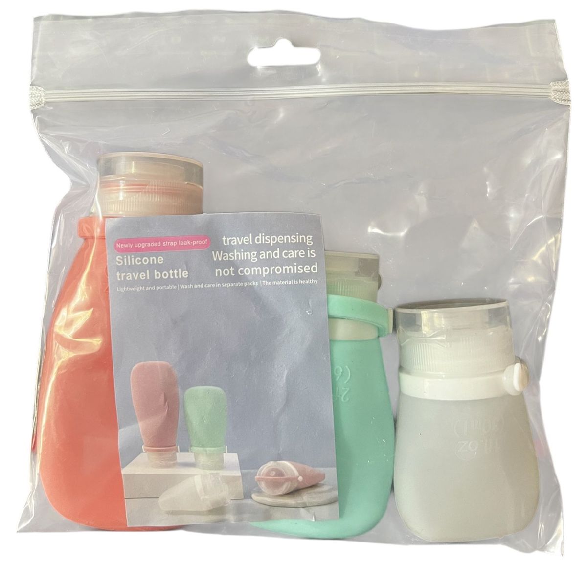 GENERICO - Kit De Envases Rellenables Para Viajes, Portatil, 3 Piezas