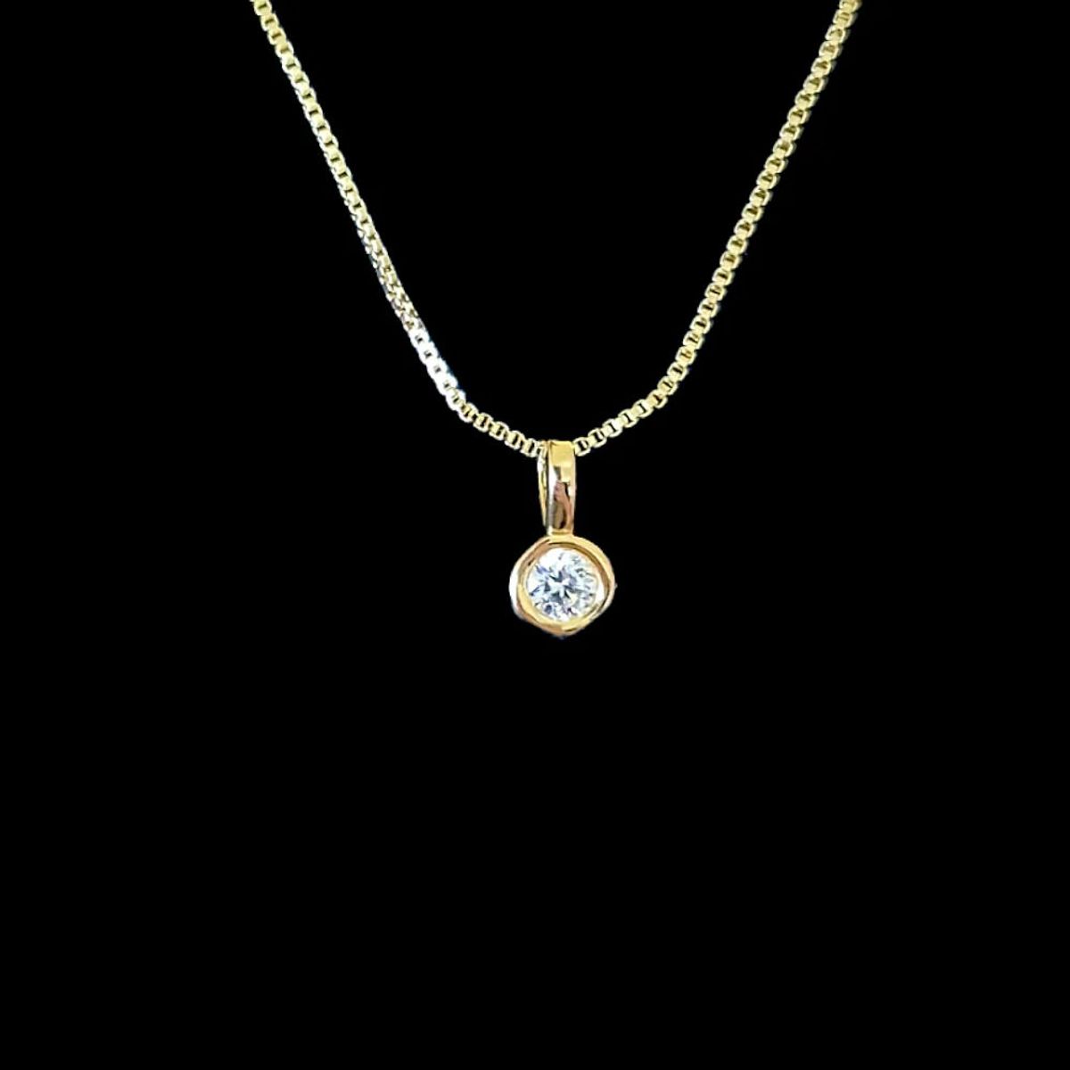 AMBAR JOYERIA - Cadena Punto de Luz Irregular - Baño 18k