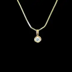 AMBAR JOYERIA - Cadena Punto de Luz Irregular - Baño 18k