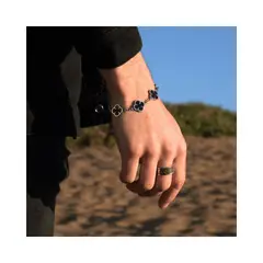 SAINT VENIK - Pulsera Black Clover 19cm Unisex Audacia