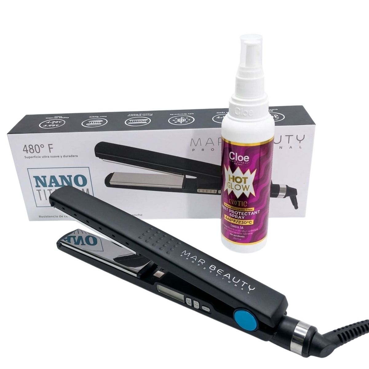 MAR BEAUTY - Pack Plancha Mar Beauty + Termoprotector Cloe Hotglow Exotic