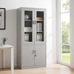 IGPRO - Estante Armario Vitrina 4 Puertas Multiuso