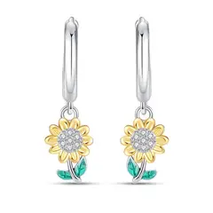 LK LUKSO - Aros Argolla Girasol Plata Ley 925