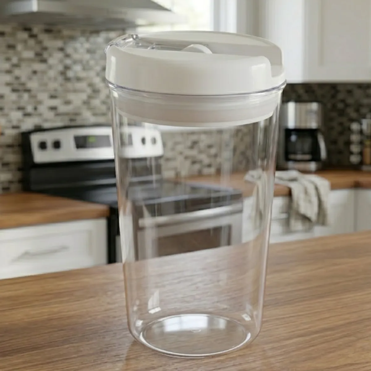 GENERICO - Contenedor Acrilico Redondo 1700 Ml Hermetico Cocina