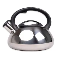 DORAL - Tetera Atlanta Acero Inoxidable Con Pito 3 Litros Plateada