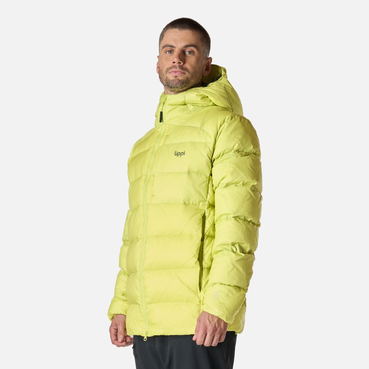 LIPPI - Chaqueta Hombre Rokko Down Hoody Jacket Verde Lima Lippi