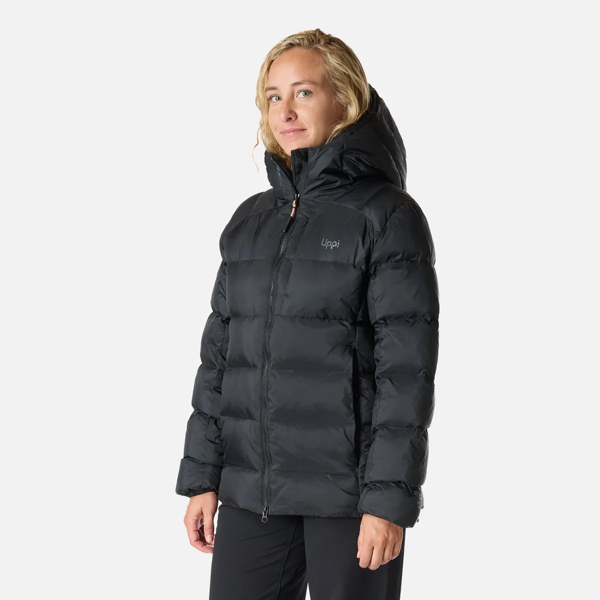 LIPPI - Chaqueta Mujer Rokko Down Hoody Jacket Negro Lippi