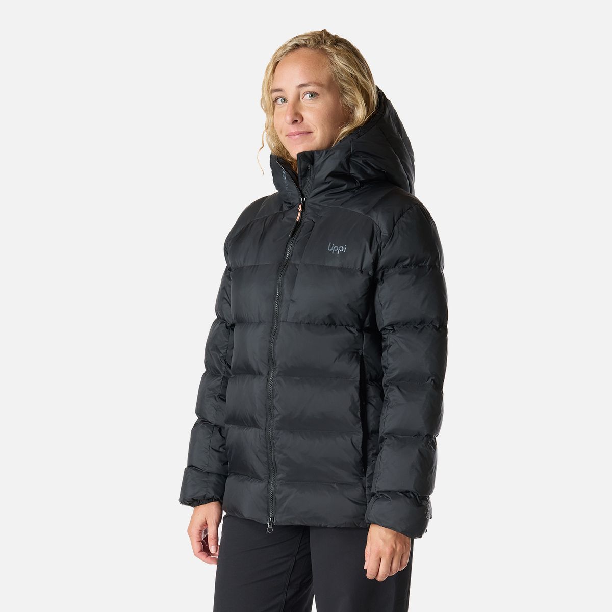 LIPPI - Chaqueta Mujer Rokko Down Hoody Jacket Negro Lippi