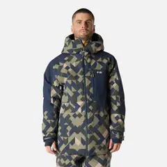 HAKA HONU - Chaqueta Hombre Yeti Print Verde Oliva