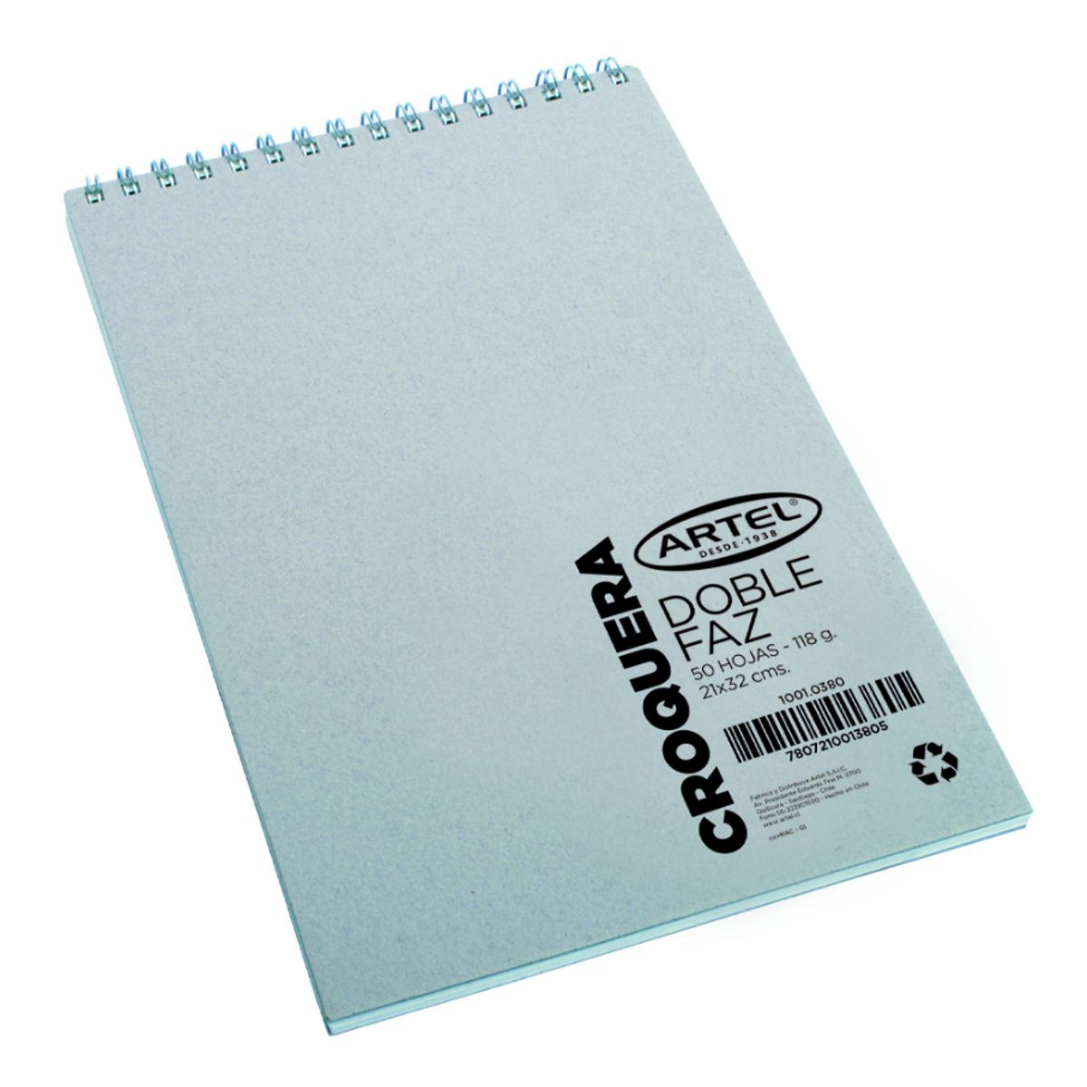 ARTEL - Croquera Doble Faz Espiral 50 hojas 21x32cm ARTEL