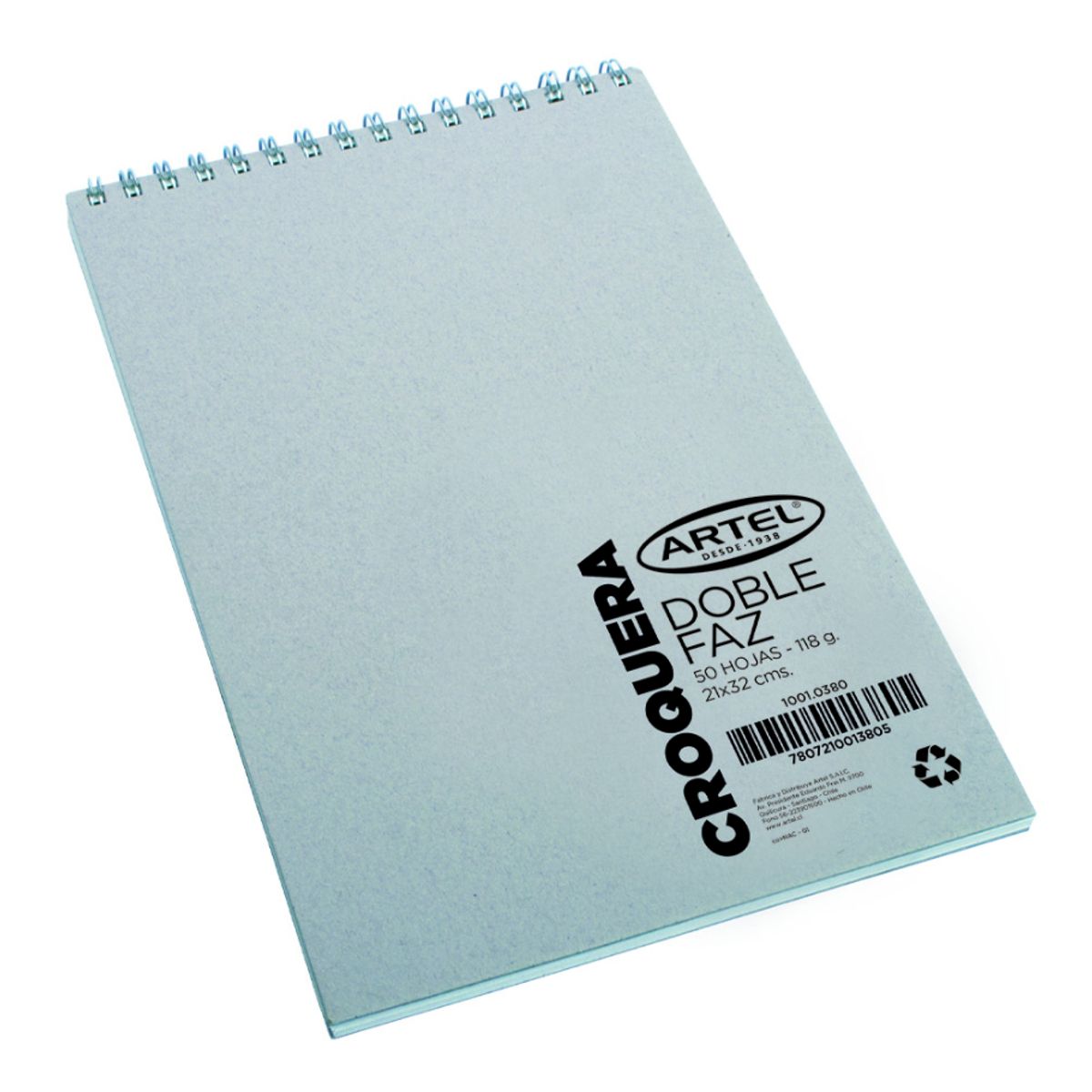 ARTEL - Croquera Doble Faz Espiral 50 hojas 21x32cm ARTEL