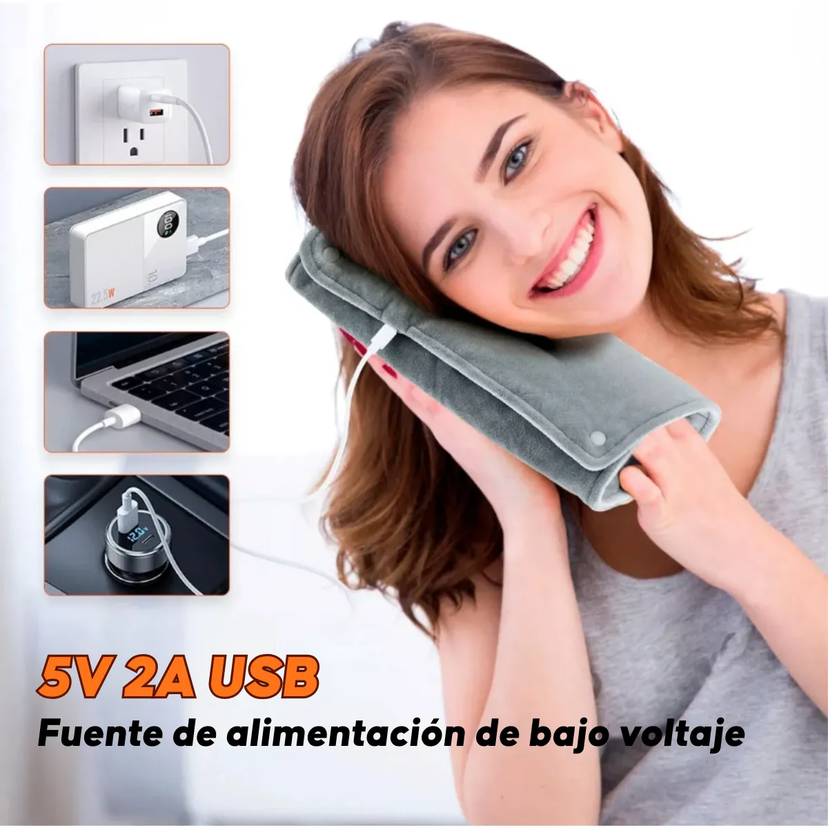 GENERICO - Almohadilla Térmica Calor Eléctrica Usb Portátil Invierno