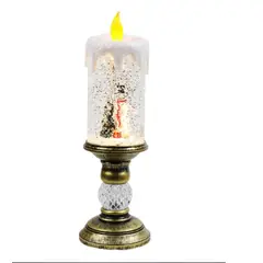 GENERICO - Vela De Navidad Decorativa Led Adorno Con Nieve Artificial