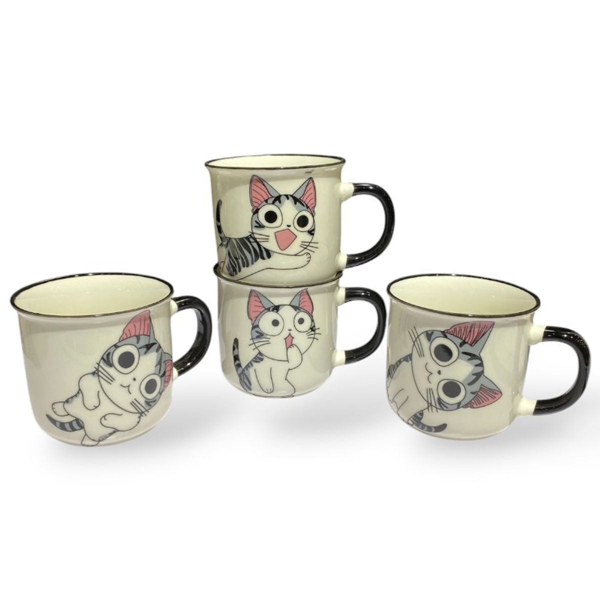 GENERICO - Pack 4 Tazas  Estilo YUMIPLUS GATURRO