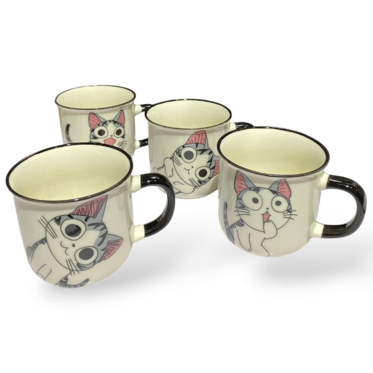 GENERICO - Pack 4 Tazas  Estilo YUMIPLUS GATURRO